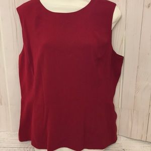 Liz Claiborne red sleeveless top